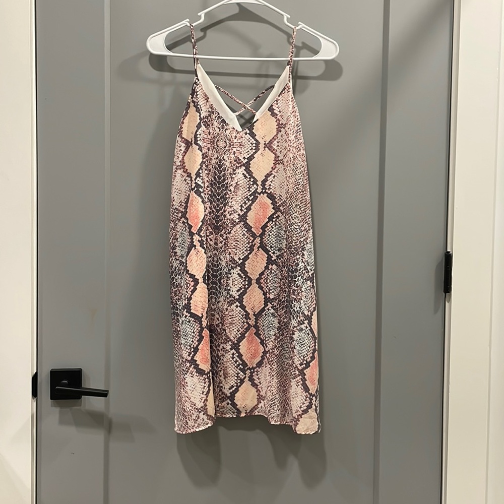 Light pink snakeskin dress size small